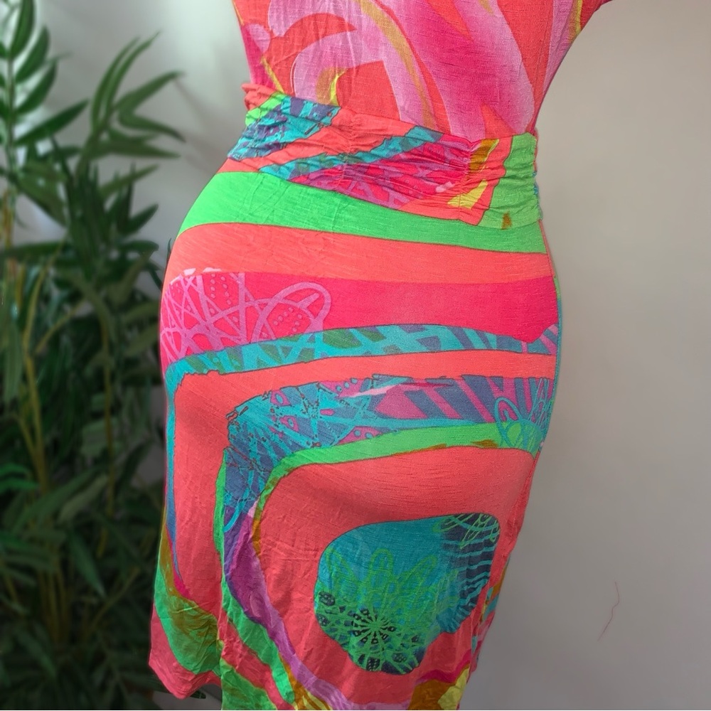 NWT Desigual Funky Artsy Fitted Wrap Dress - Picture 2 of 16